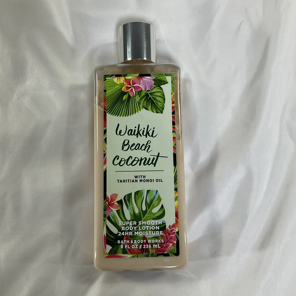 Bath & Body Works WAIKIKI BEACH COCONUT Tahitian Monoi Oil Body Lotion Cream 8z